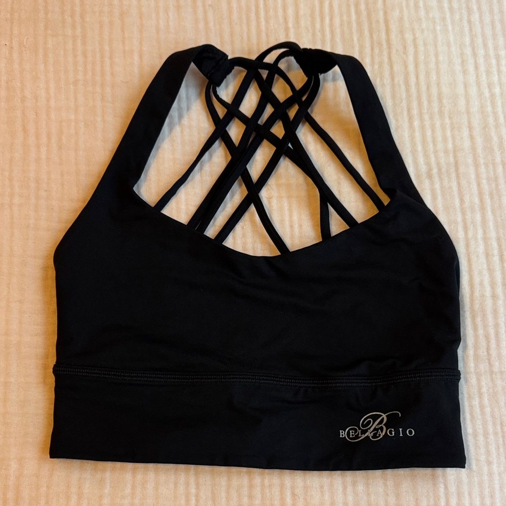 lululemon athletica Black Strappy Crisscross Sports Bra